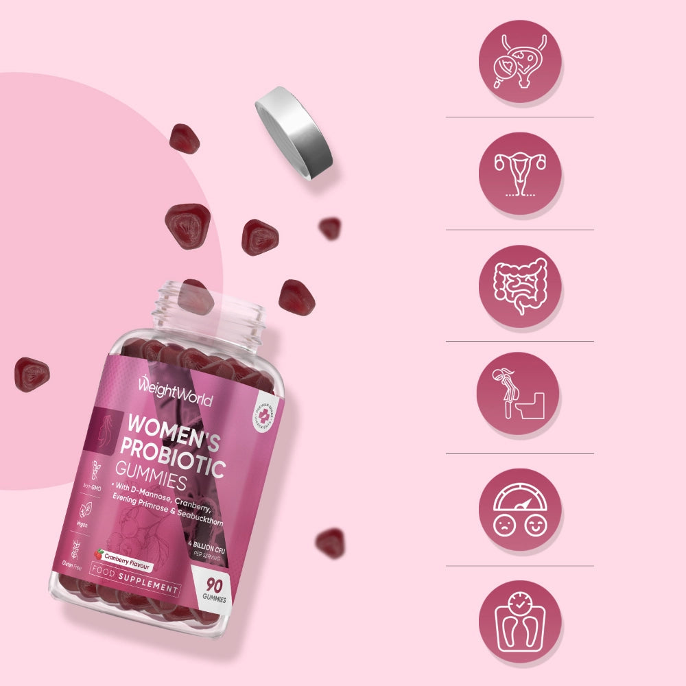 WeightWorld Women's Probiotic Gummies
4 Billion CFU 90 Gummies