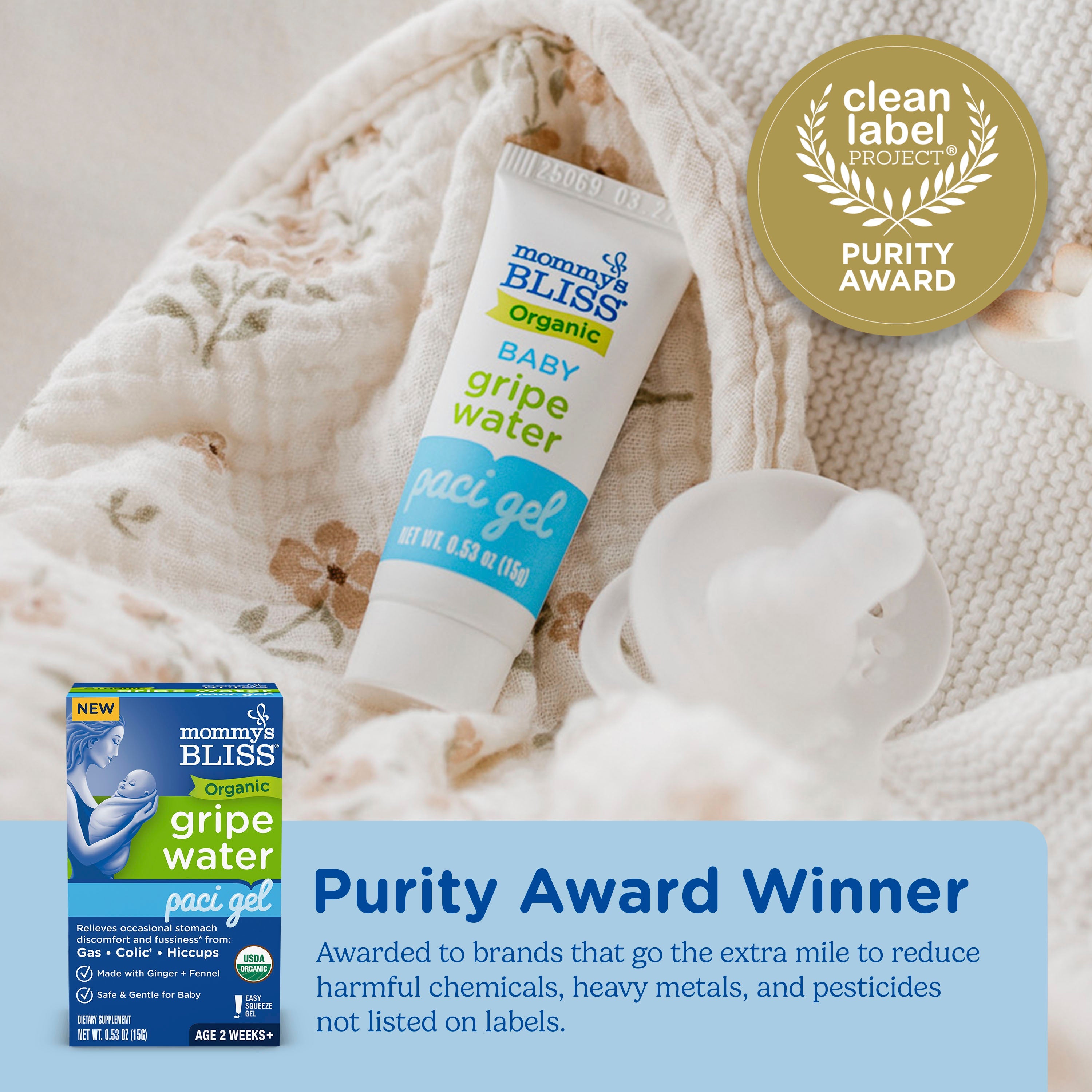 Mommy’s Bliss Organic Gripe Water Paci Gel*