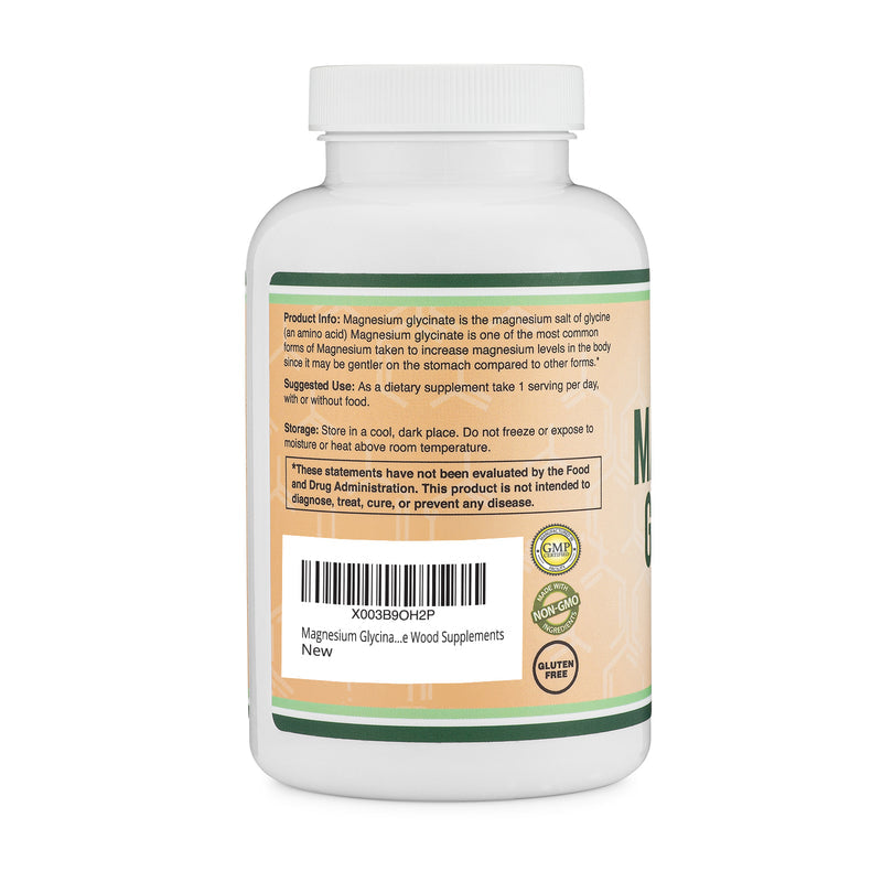 Double Wood Magnesium Glycinate (400 mg) – 180 veggie capsules