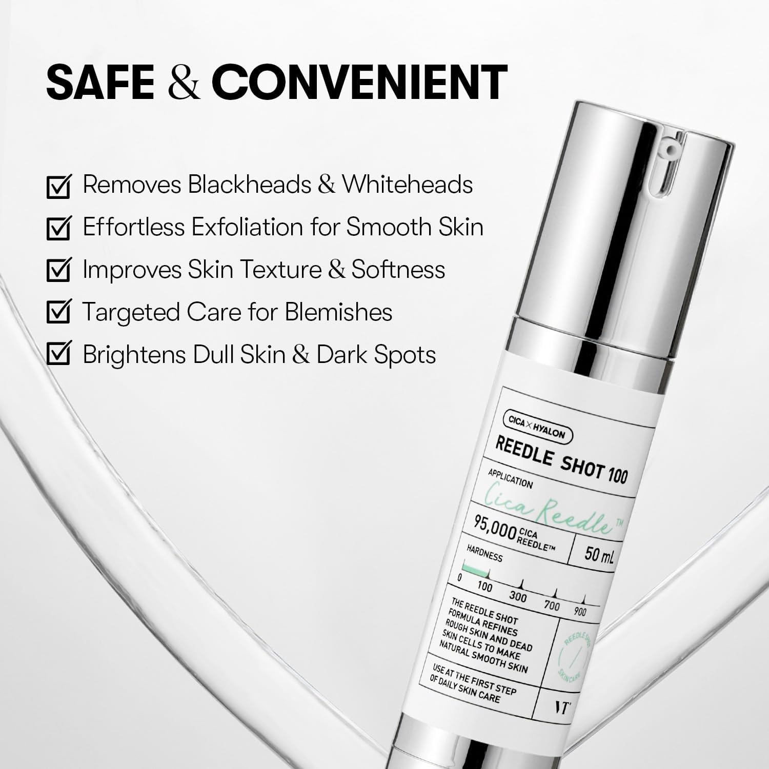 VT COSMETICS CICA Reedle Shot 100, Daily Night Exosome, Microneedling Serum