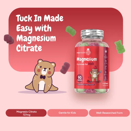 Maxmedix Magnesium Gummies for Kids
80mg 90 Gummies