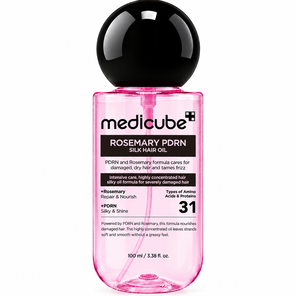 Medicube Rosemary PDRN Silk Hair Oil, Lightweight Glass Oil & Adds Shine
