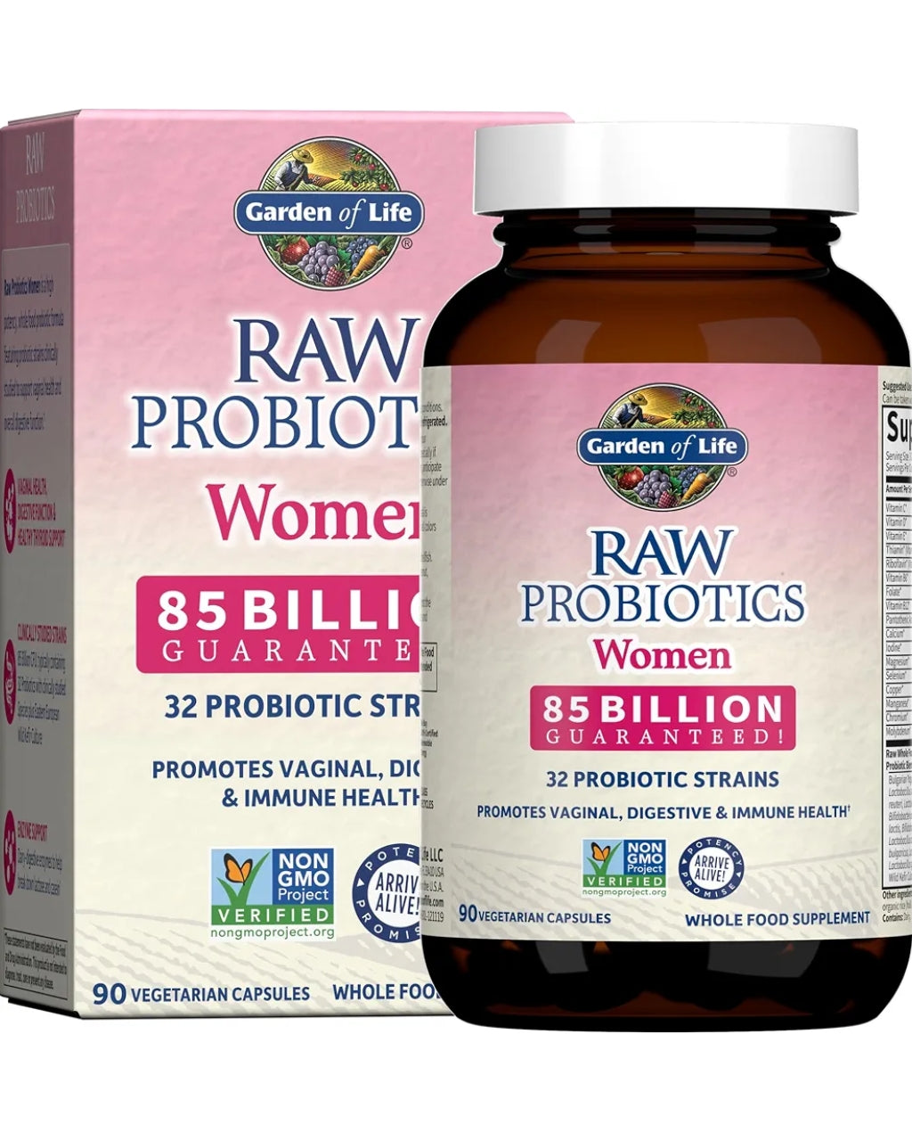 Garden of Life Raw Probiotics Women, 85 Billion CFU, 90 Vegetarian Capsules