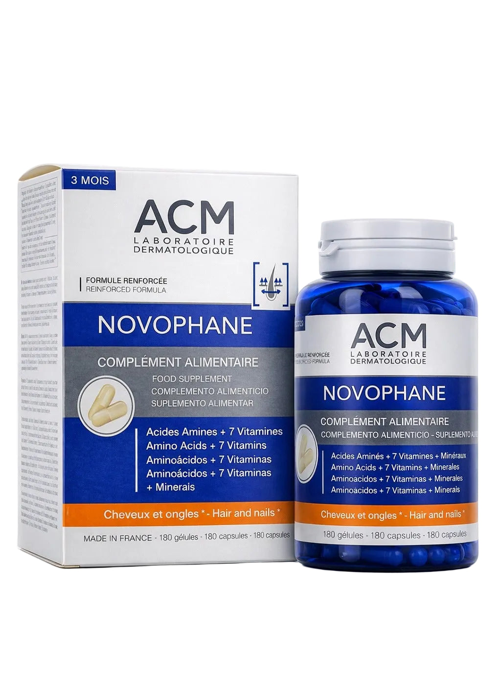 ACM Novophane Nail And Hair Capsules 180 Capsules