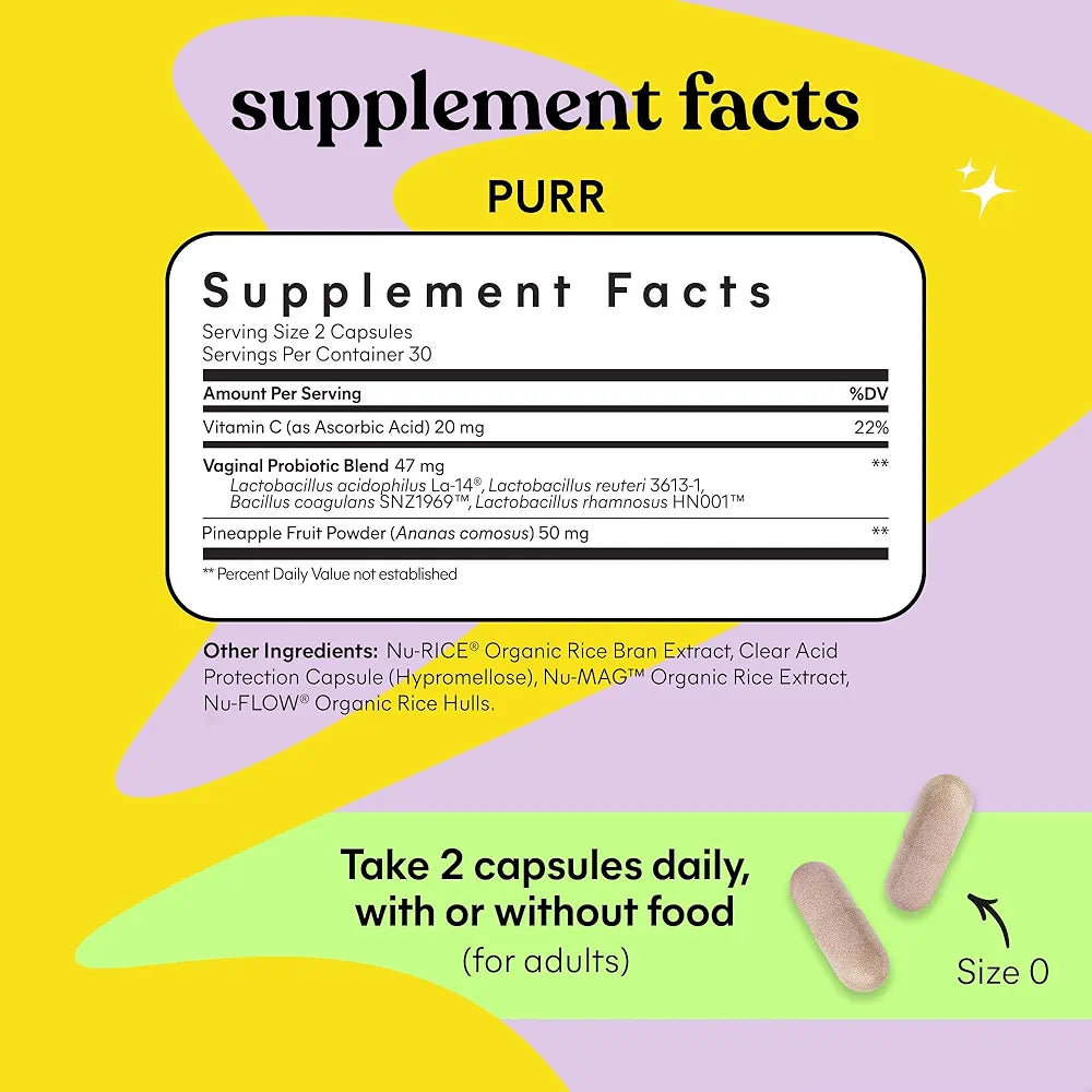 Lemme Purr Vaginal Probiotics for Women capsules