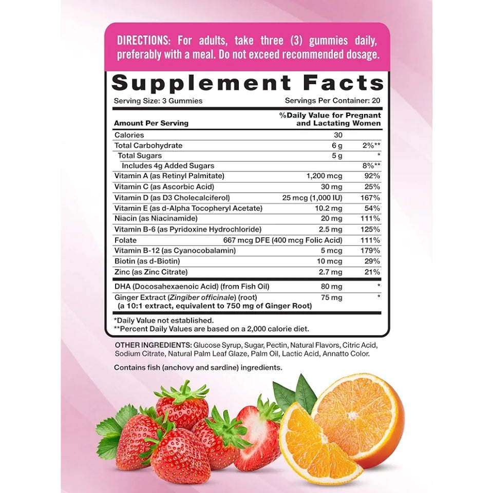Nature's Truth
Prenatal Multi + DHA, Folic Acid Gummies, Delicious Fruit, 60 Gummies