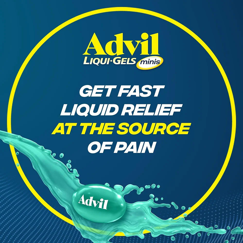 Advil Liqui-Gels minis Pain Reliever and Fever Reducer, 50x2 Liquid Filled Capsules