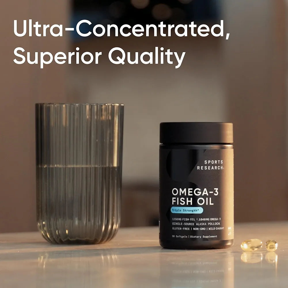 Sports Research Triple Strength Omega 3 Fish Oil (3 months supply)