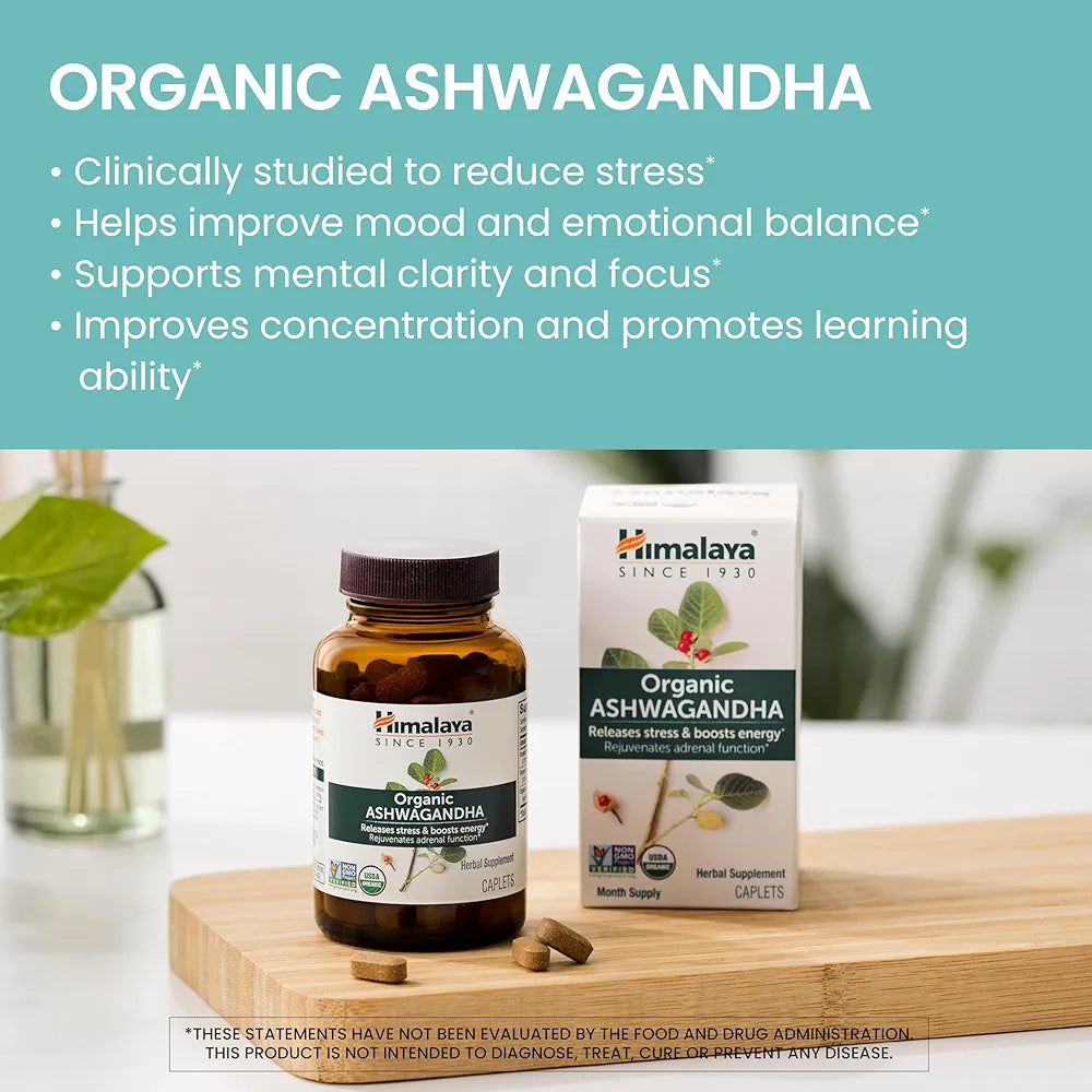Himalaya Organic Ashwagandha Root, 90 Day Supply
