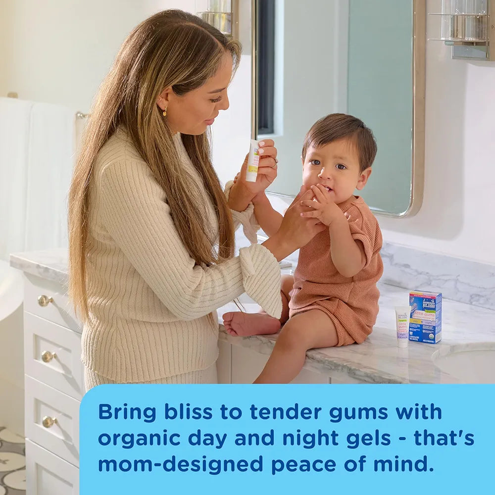Mommy's Bliss Organic Little Gums Soothing Massage Gel Day and Night Combo