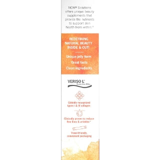 Now Foods Solutions, Collagen Jelly Beauty Complex, Sweet Orange Flavor, 10 Jelly Sticks