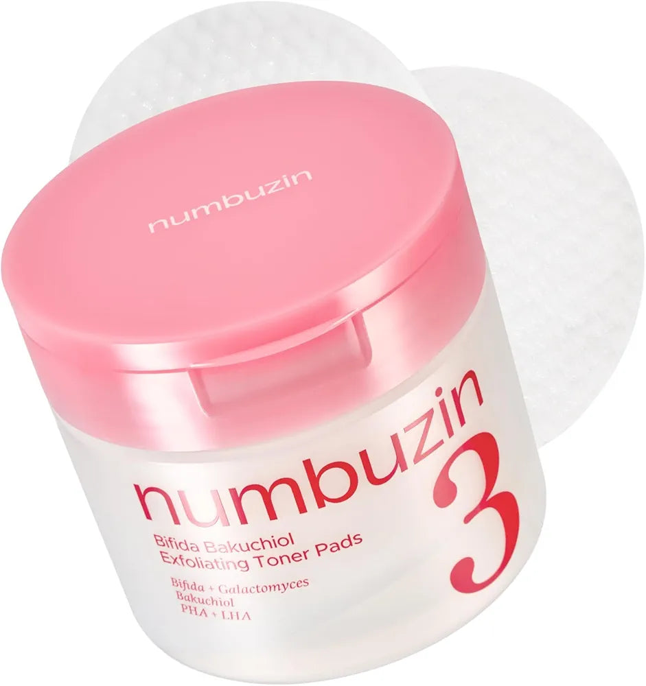 numbuzin No.3 Bifida Bakuchiol Exfoliating Toner Pads