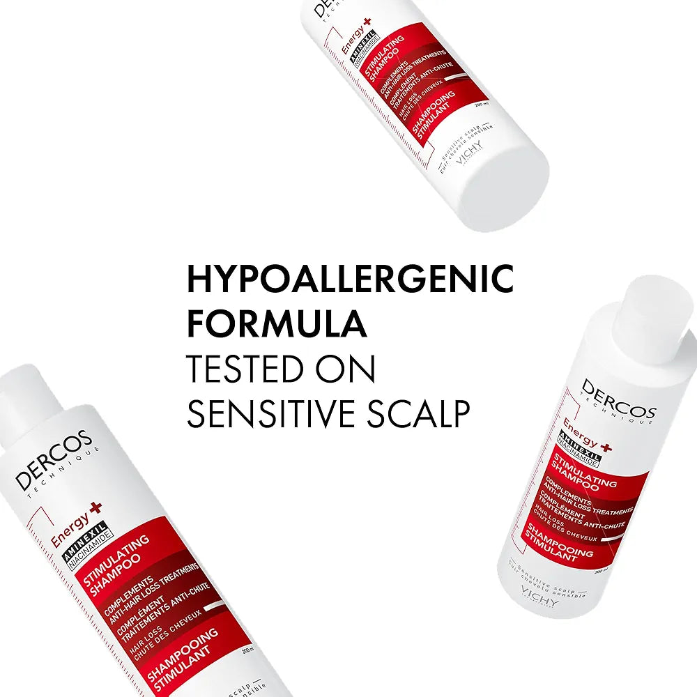 Vichy Dercos Energy + Stimulating and Anti Hair Loss Shampoo with Aminexil with Vitamin C