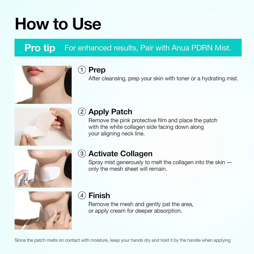 Anua PDRN Collagen Melting Patch for Neck, Lifting and Firming