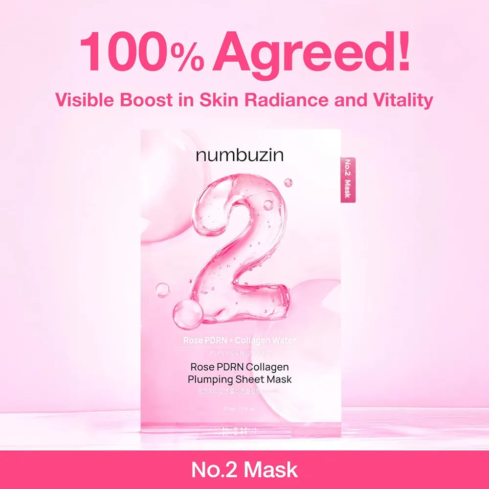 numbuzin No.2 - Rose PDRN Collagen Plumping Sheet Mask