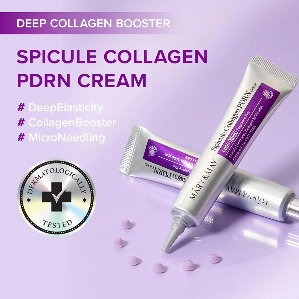 Mary&May Spicule Collagen PDRN Cream, Plumping Night Cream