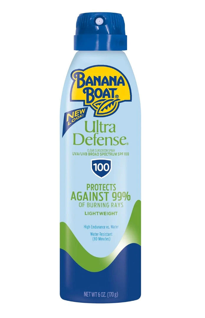 Banana Boat Ultra Defense Clear Sunscreen Spray SPF 100, 6oz