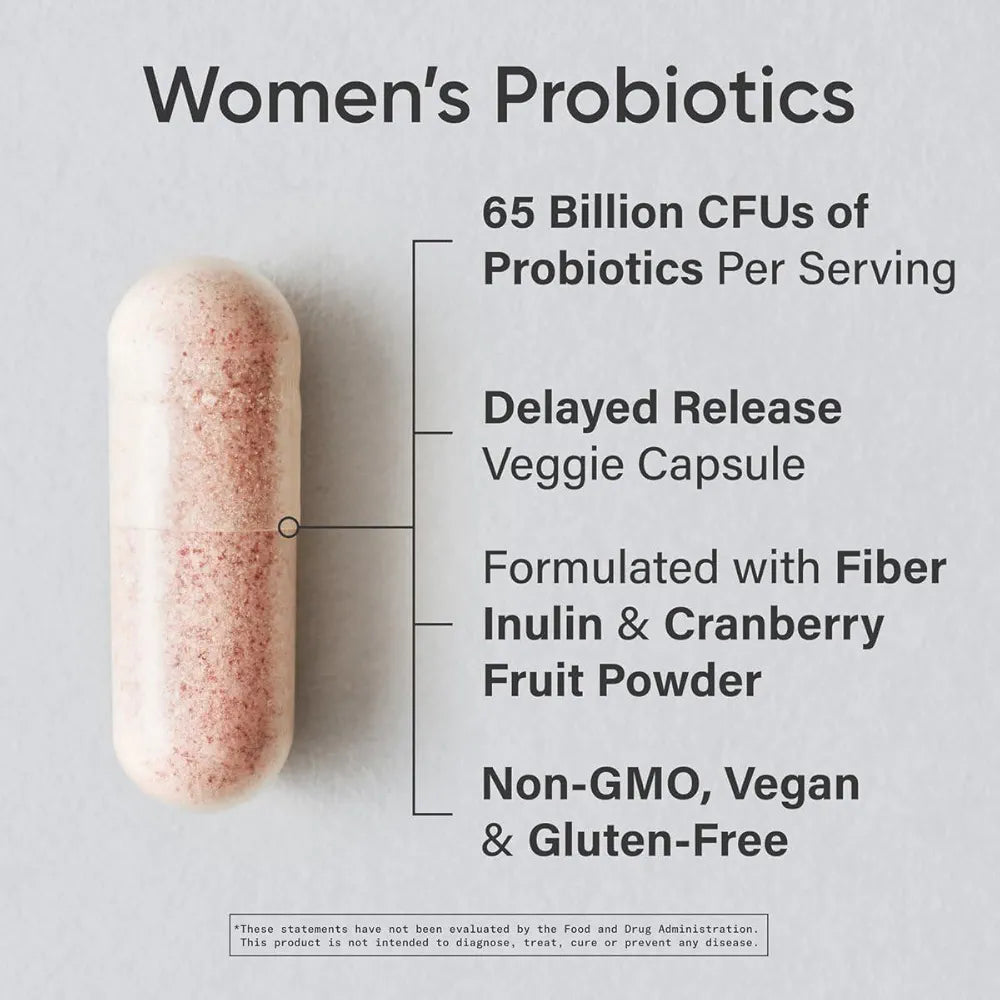 Sports Research Women's Probiotics with Prebiotics, 65 Billion CFU - 30 capsules