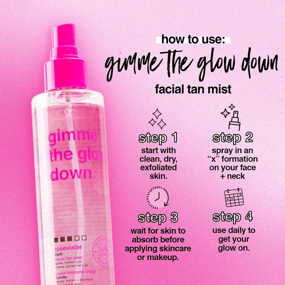 b.tan Clear Face Self Tanning Mist | Gimme The Glow Down - Best Facial Tan Spray