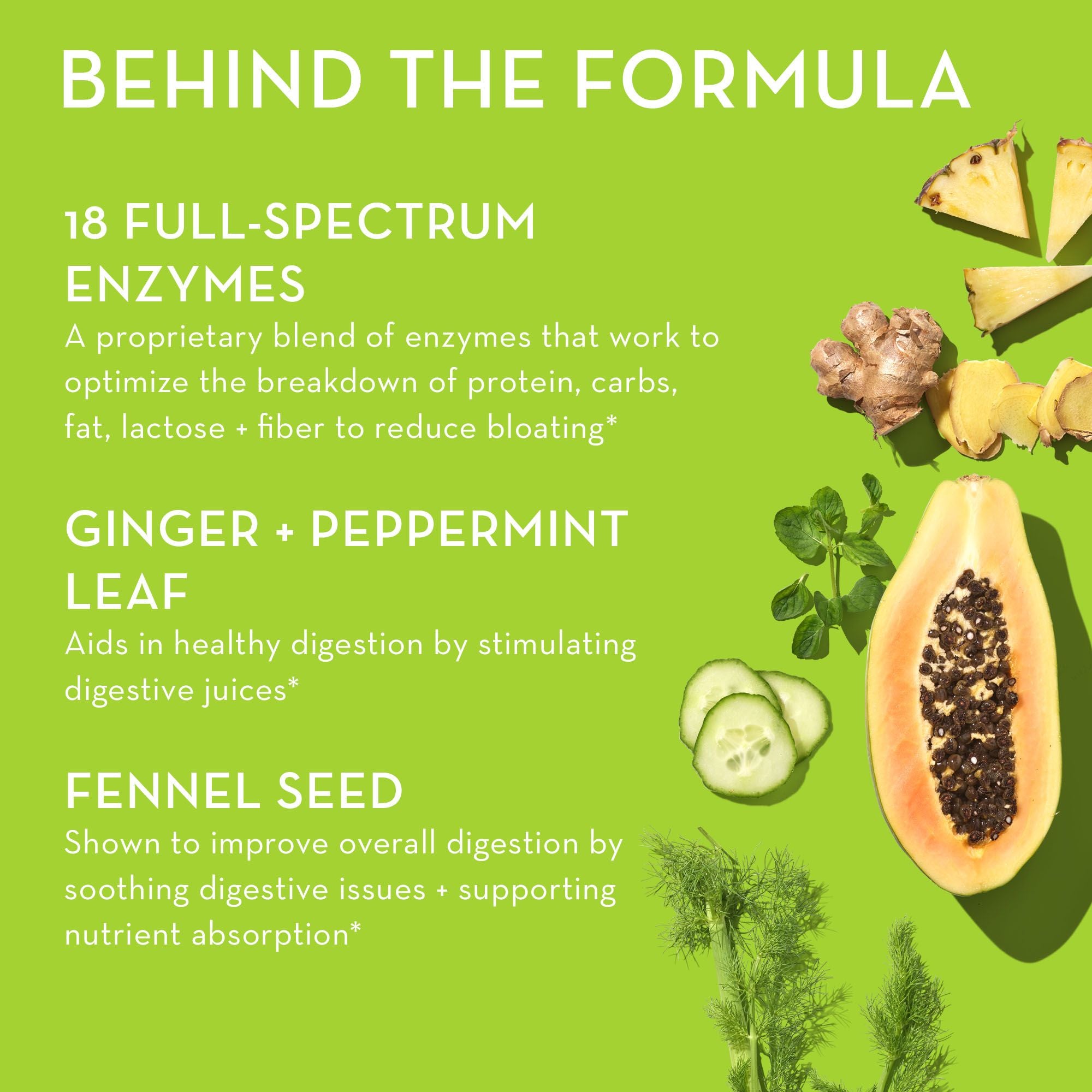 HUM Flatter Me Extra Strength Digestive Enzymes