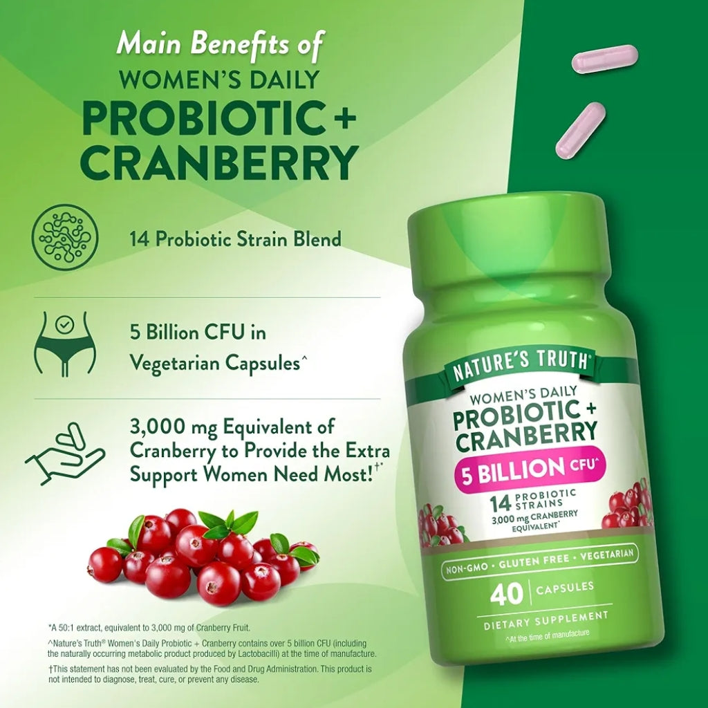 Nature's Truth Probiotics for Women | 5 Billion CFUs Daily