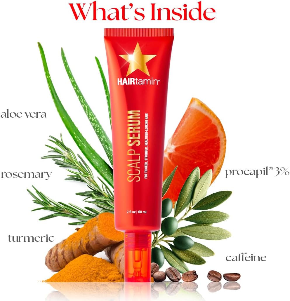 HAIRtamin Scalp Serum Natural Hair Growth Thickening Treatment