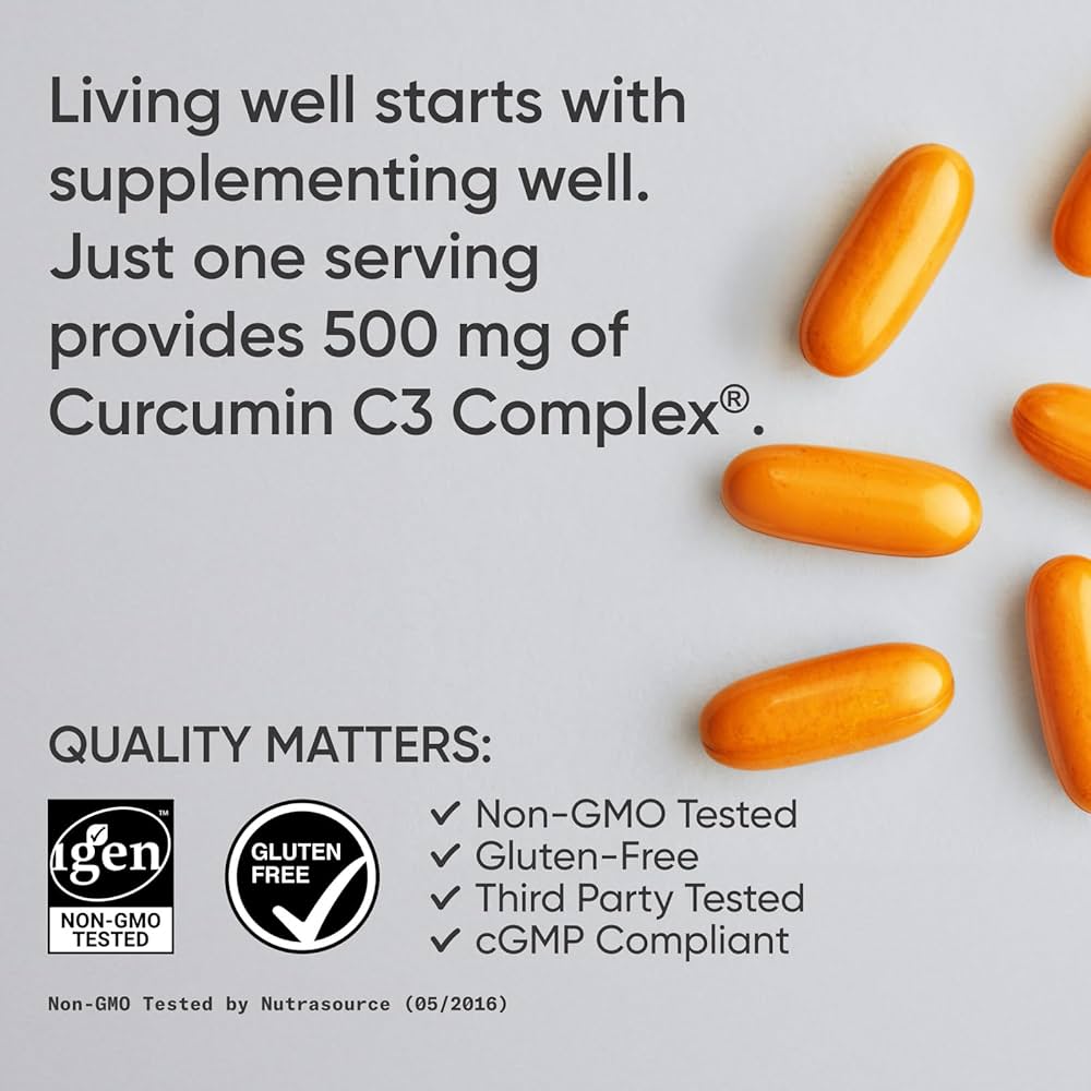 Sports Research Turmeric Curcumin C3 Complex-60 Count Softgels