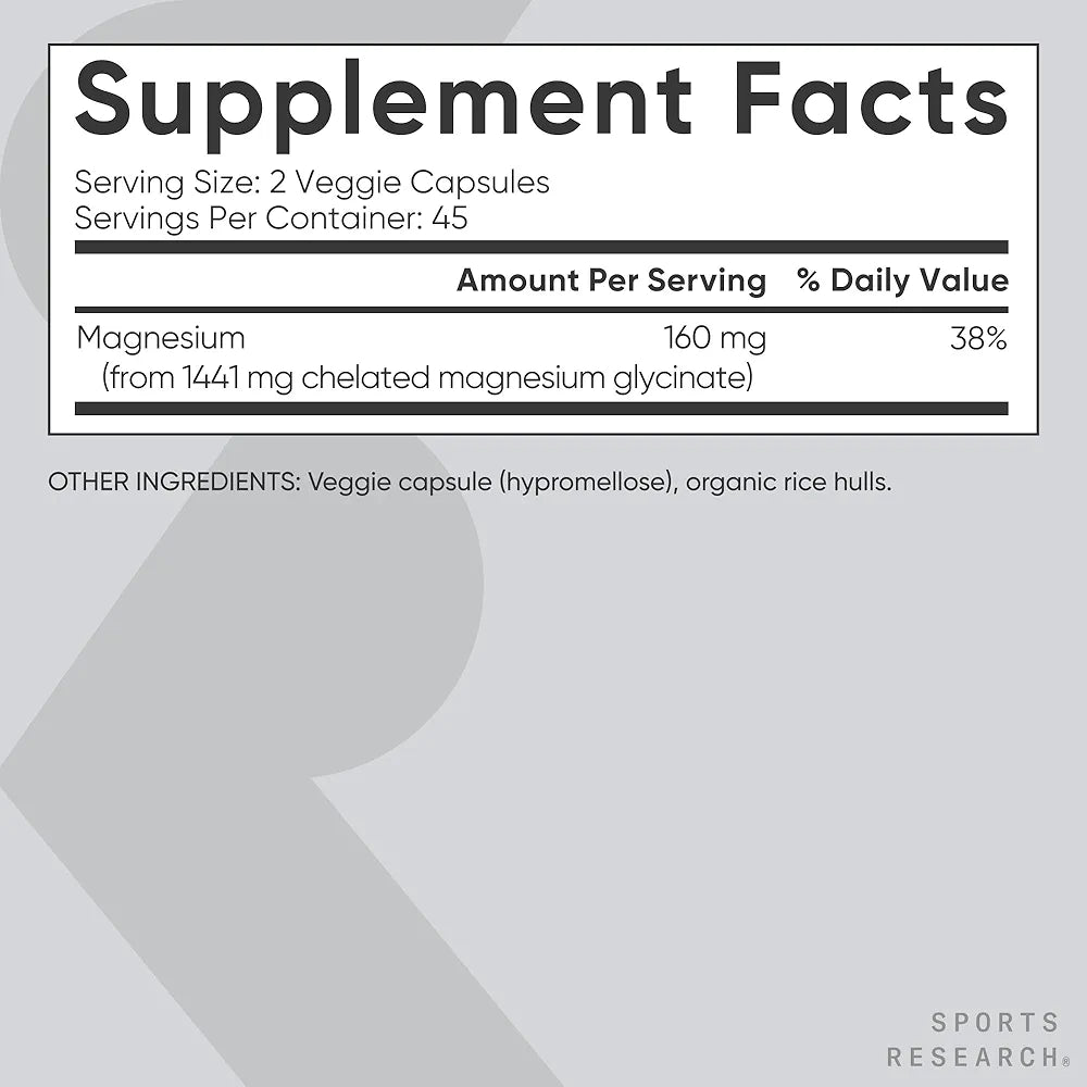 Sports Research Magnesium Glycinate