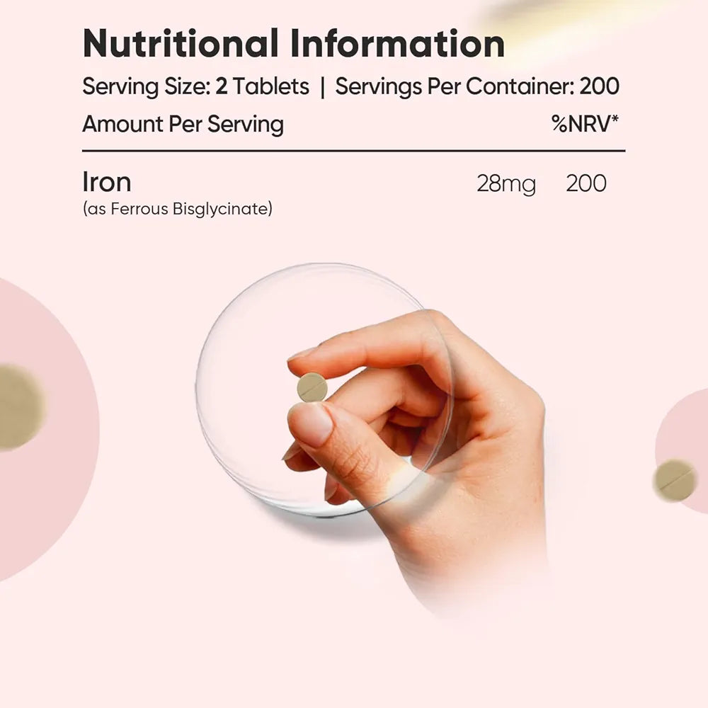 Iron Tablets 28mg - 400 Tablets (6+ Months Supply)