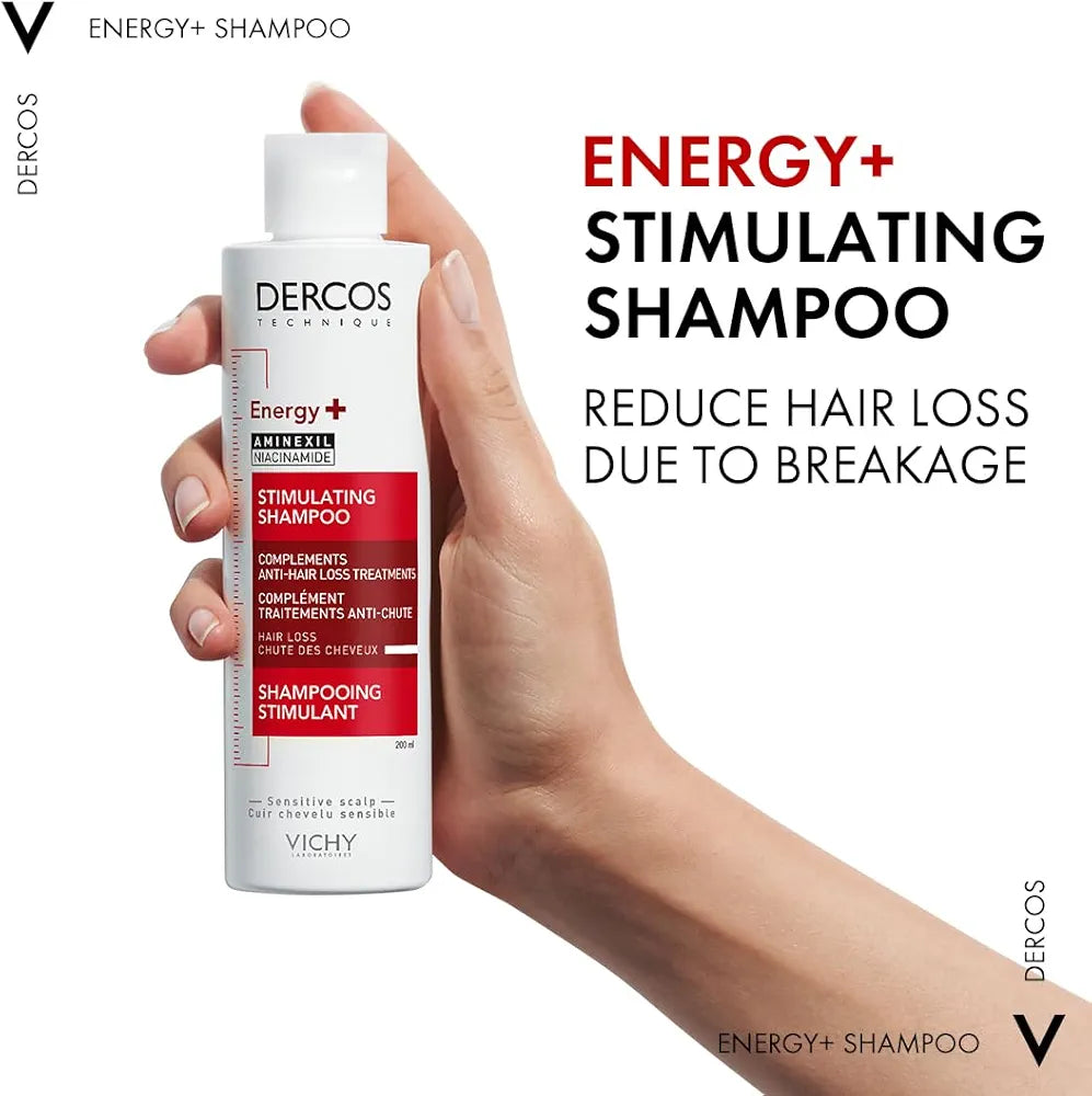 Vichy Dercos Energy + Stimulating and Anti Hair Loss Shampoo with Aminexil with Vitamin C