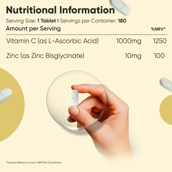 WeightWorld Vitamin C & Zinc - 180 Tablets