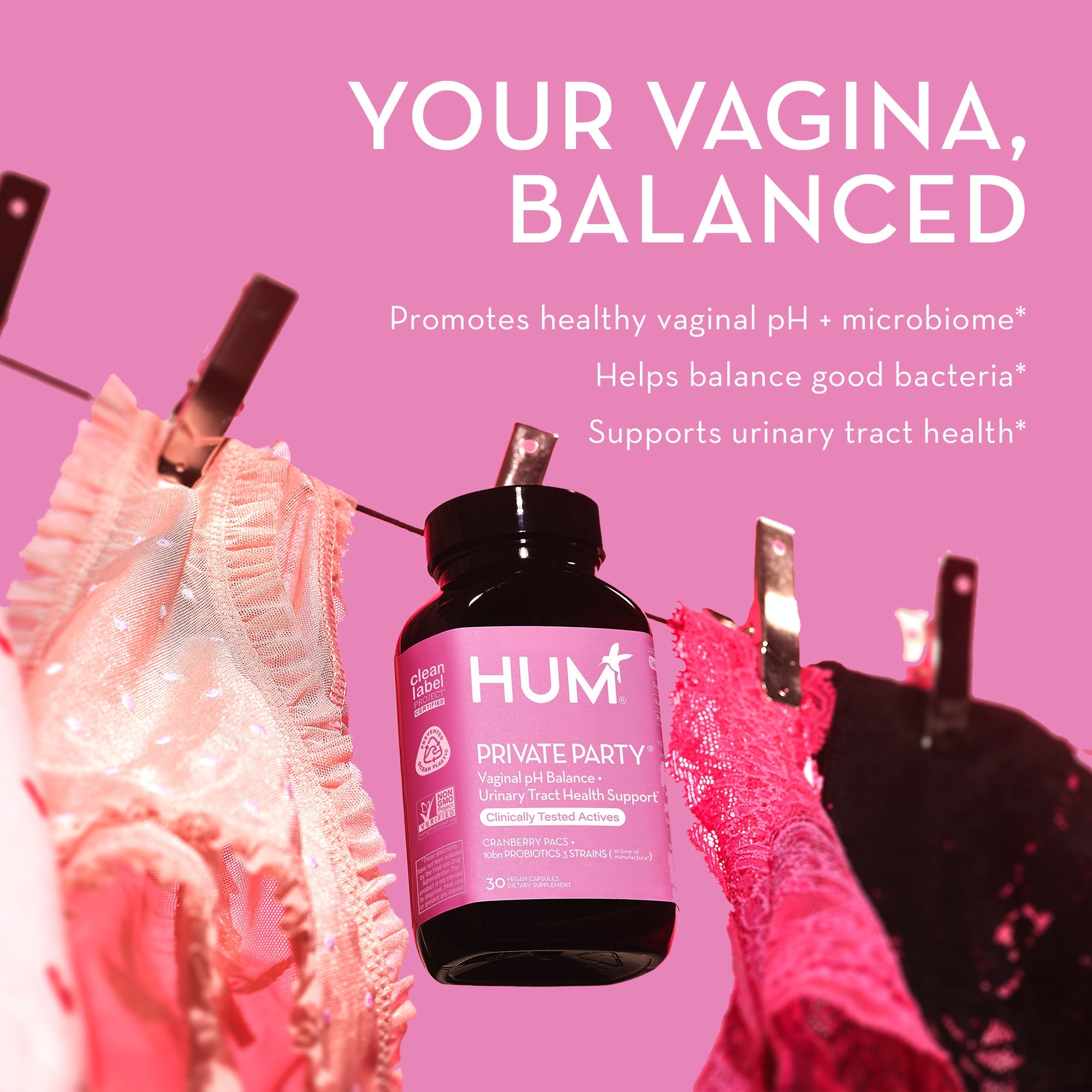 HUM Private Party Vaginal Probiotics for Women