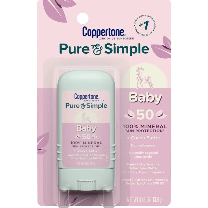 Coppertone Pure and Simple Baby Sunscreen Stick SPF 50