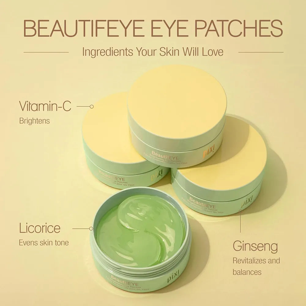 Pixi
BeautifEYE, Brightening Eye Patches, 60 Patches