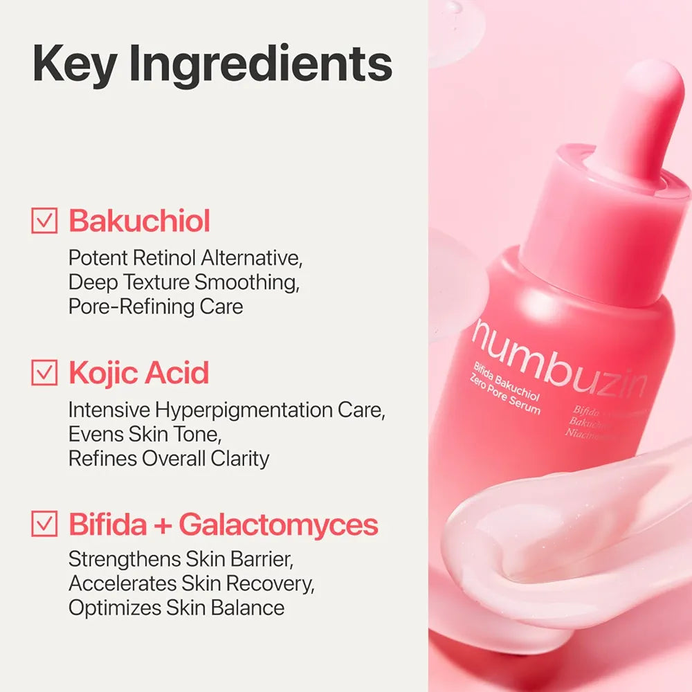 numbuzin No.3 Bifida Bakuchiol Zero Pore Serum