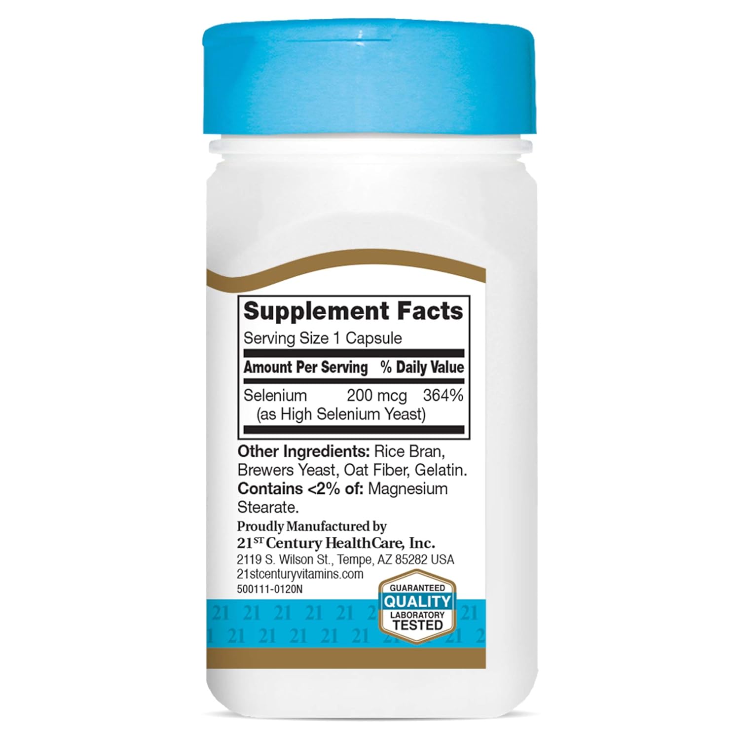 21st Century Selenium 200 Mcg Capsules, 60 Count