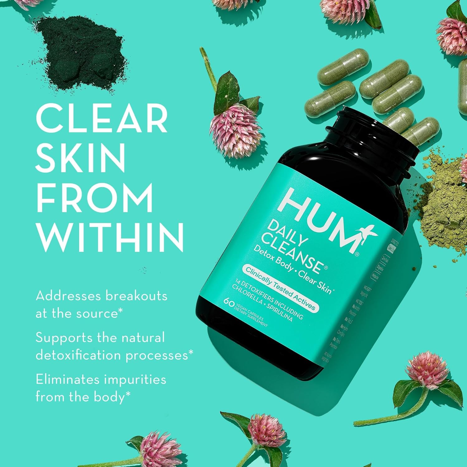 HUM Daily Cleanse Detox Body- Clear Skin Supplement