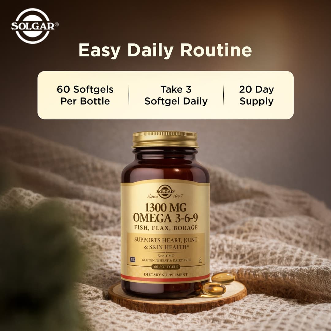 Solgar 1300 mg Omega 3-6-9, 60 Softgels