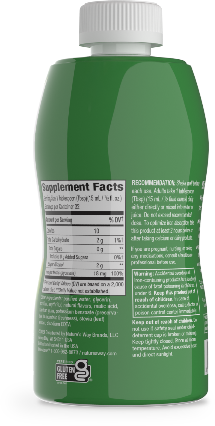Nature's Way Liquid Iron, Sugar Free, Berry Flavored, 16 Fl. Oz.