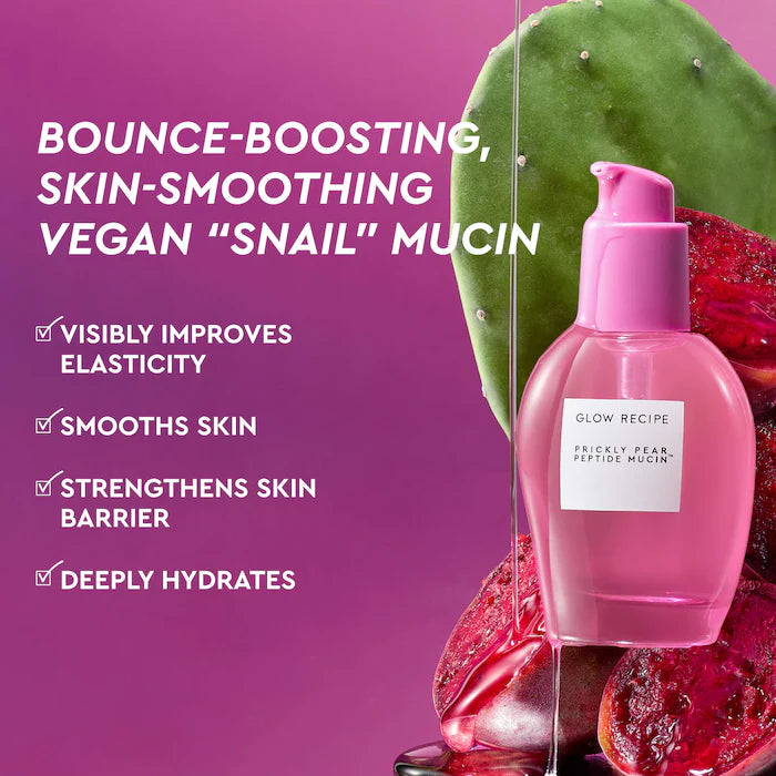 Glow Recipe
Prickly Pear Peptide Bouncy + Hydrating Skin Barrier Vegan Mucin Serum 40ml