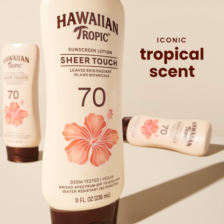 Hawaiian Tropic Sheer Touch Lotion Sunscreen, Moisturizing Broad-Spectrum Protection, SPF 30