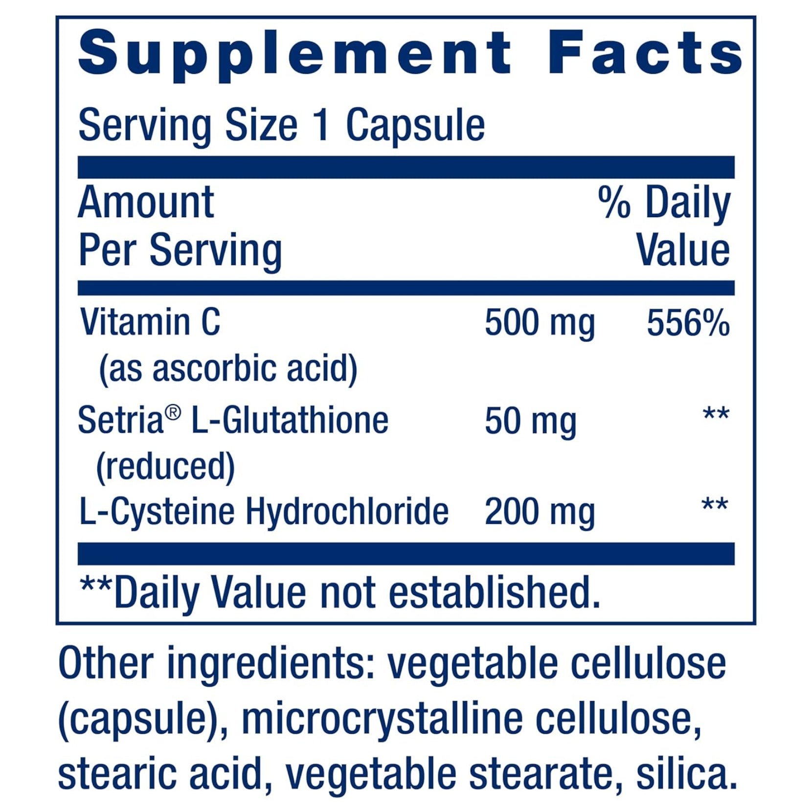 Life Extension Glutathione, Cysteine & C