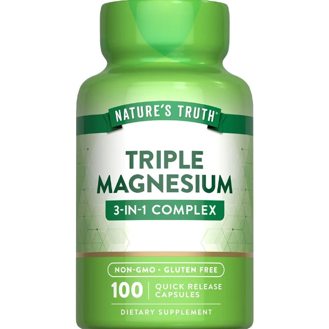 Nature's Truth Triple Magnesium Complex Supplement | 100 Capsules