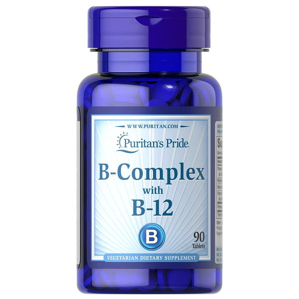 Vitamin B-Complex and Vitamin B-12 90 Tablets