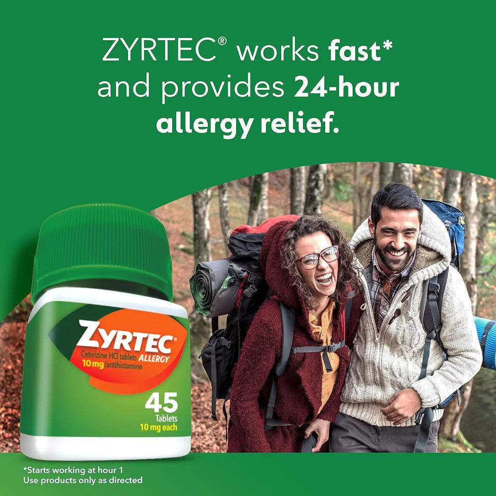 Zyrtec 24-Hour Allergy Relief Tablets