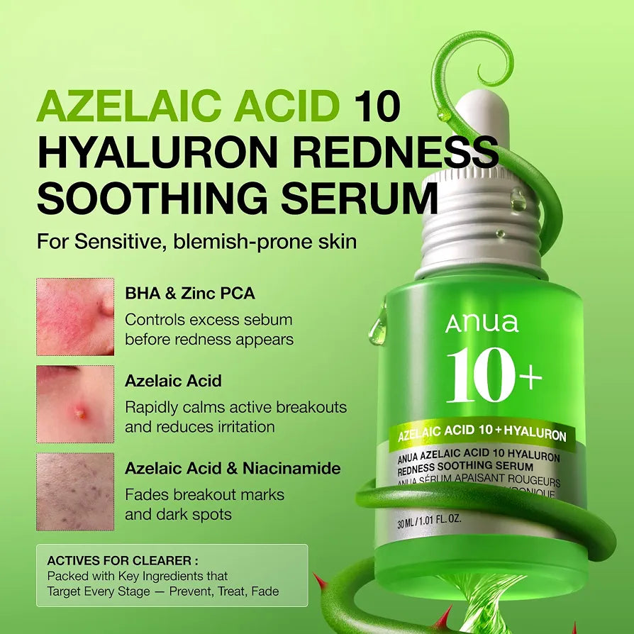 ANUA Azelaic Acid 10 Hyaluron Redness Soothing Serum