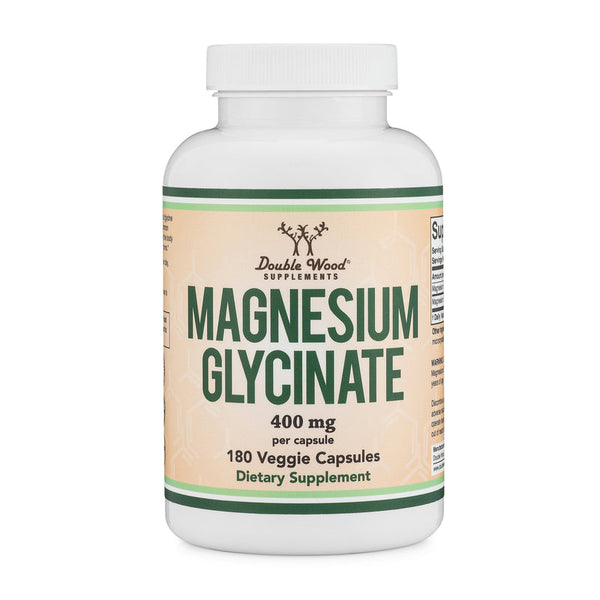 Double Wood Magnesium Glycinate 400mg 180 Veggie Capsules