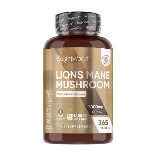 WEIGHTWORLD LIONS MANE MUSHROOM 365 TABLETS