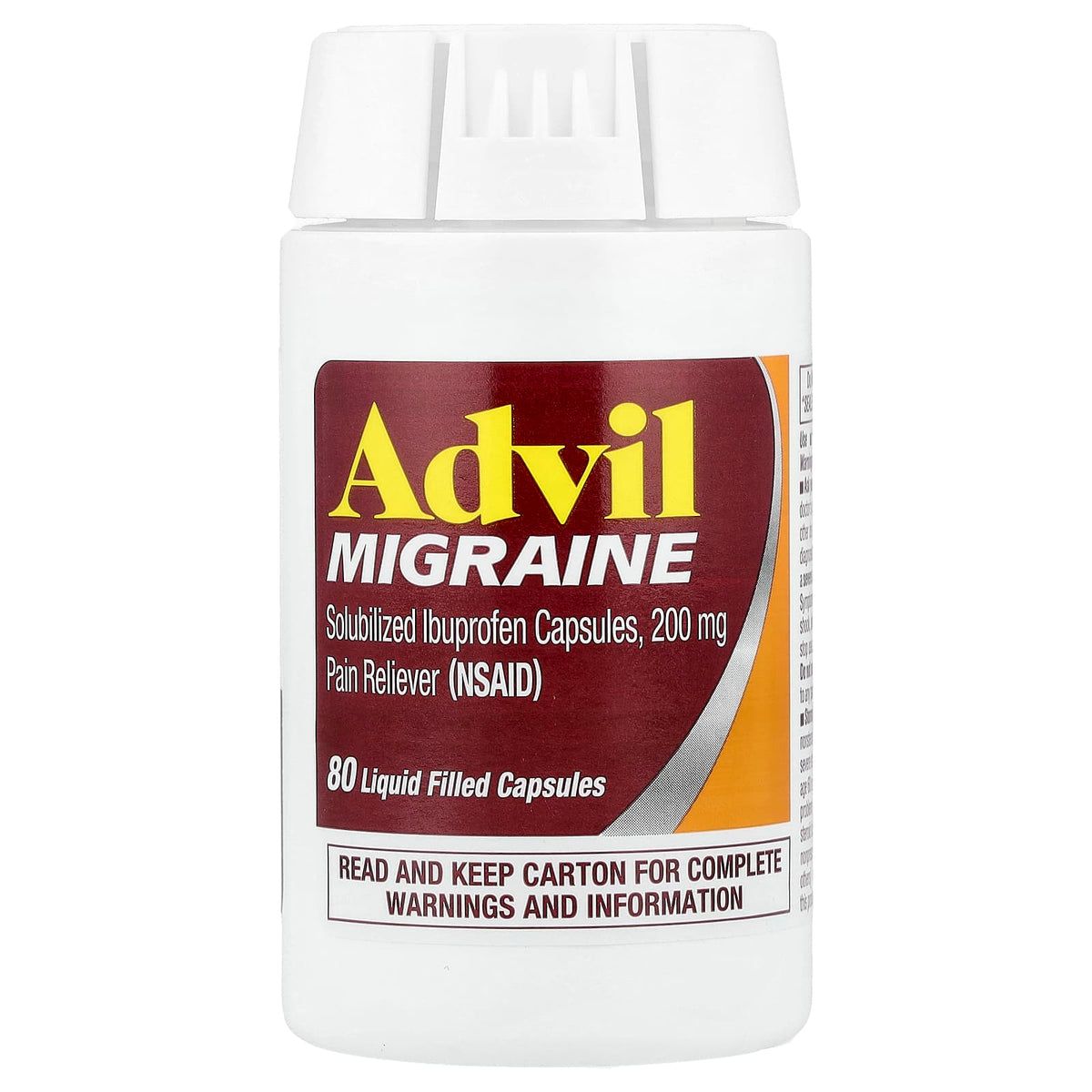 Advil Migraine, Ibuprofen, 80 Liquid Filled Capsules
