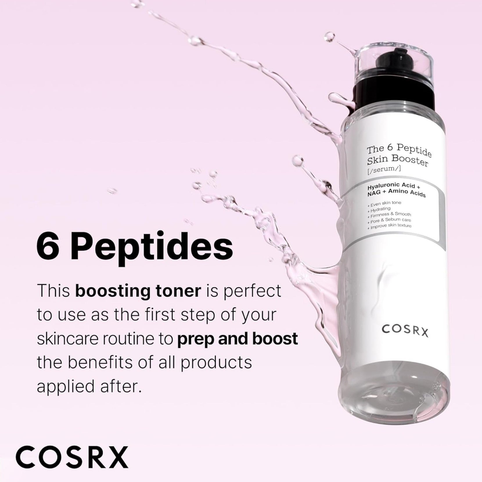 Cosrx 6X Peptide Collagen Booster Toner Serum